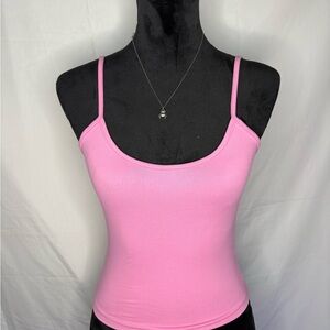 Pink Spaghetti Strap Tank Top